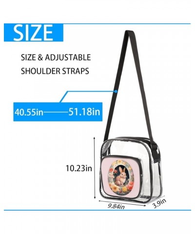 Swing Bear Stadium-Approved Clear Crossbody Bag with Colorful Print Design The Easter Bunny $9.84 Crossbody Bags