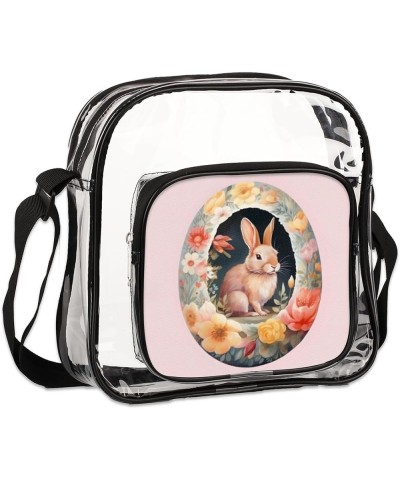 Swing Bear Stadium-Approved Clear Crossbody Bag with Colorful Print Design The Easter Bunny $9.84 Crossbody Bags