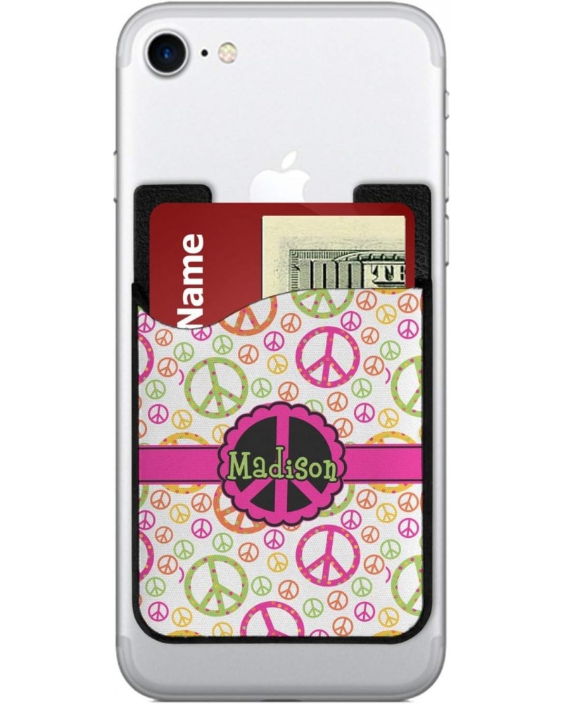 Personalized Peace Sign 2-in-1 Cell Phone Credit Card Holder & Screen Cleaner $12.70 Wallets