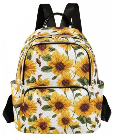 Sunflower Flower Backpack Purse for Women Small Travel Bag Fashion Daypack M 202a3765 M(11.4"x6.1"x14.17") 202a3765 $22.13 Ba...