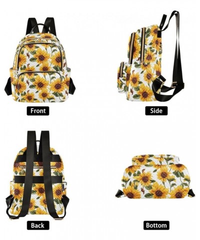 Sunflower Flower Backpack Purse for Women Small Travel Bag Fashion Daypack M 202a3765 M(11.4"x6.1"x14.17") 202a3765 $22.13 Ba...