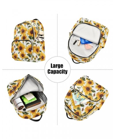 Sunflower Flower Backpack Purse for Women Small Travel Bag Fashion Daypack M 202a3765 M(11.4"x6.1"x14.17") 202a3765 $22.13 Ba...