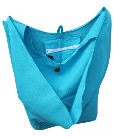 Brand Plain Cotton Yaam Monks Shoulder Bag Blue $12.54 Shoulder Bags