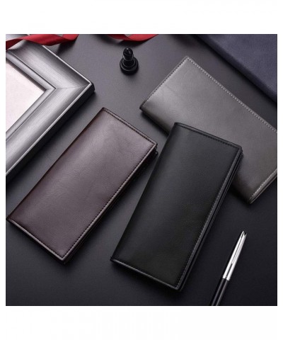 Wallet Men Wallets Classic Long Style Card Holder Male Purse Quality Zipper Large Capacity Simple Wallet for Men (Color : Gra...