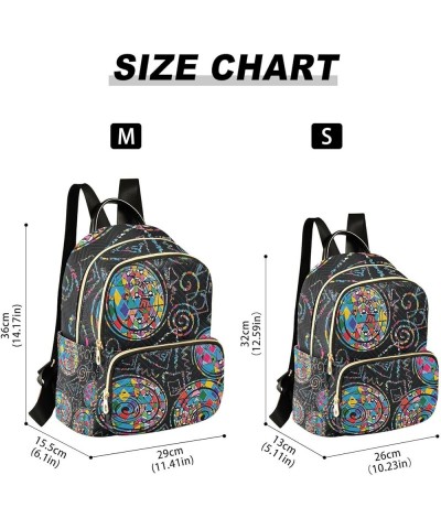 Ethnic Boho Mandala Abstract Mini Backpack Purse for Women Travel Bag Fashion Daypack Back Pack Shoulder Bag Multicolor Mediu...