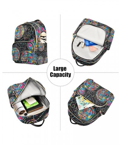 Ethnic Boho Mandala Abstract Mini Backpack Purse for Women Travel Bag Fashion Daypack Back Pack Shoulder Bag Multicolor Mediu...