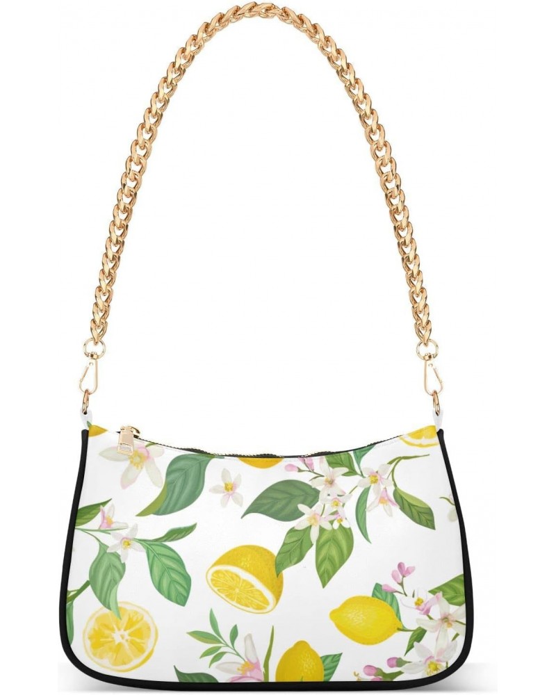 Handbags Shoulder Bag Womens Tote Satchel Bags Lemon Tropic Fruits Clutch Purses for Women $15.00 Satchels