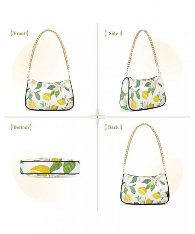 Handbags Shoulder Bag Womens Tote Satchel Bags Lemon Tropic Fruits Clutch Purses for Women $15.00 Satchels