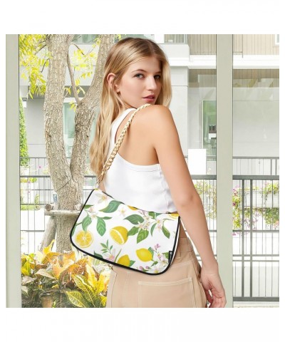 Handbags Shoulder Bag Womens Tote Satchel Bags Lemon Tropic Fruits Clutch Purses for Women $15.00 Satchels