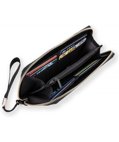 Long Clutch Wallet, Long Handbag with Wristlet Strap, PU Leather Zip Purse Multi 19 $19.03 Wristlets