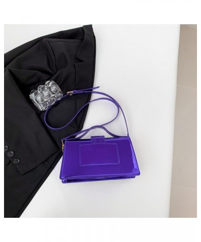 Silver Purse for Women, Mirror Patent Leather Sparkle Purse Y2k Shoulder Tote Handbag Crossbody Clutch for Party Purple $14.8...