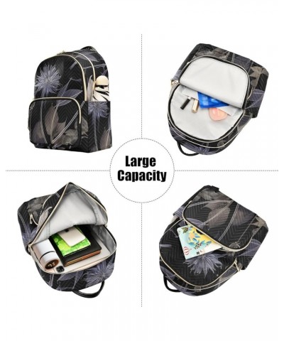 Women's Small Fashion Backpack Vintage X Ray Flower Print Ladies Travel Daypack Aesthetic Shoulder Bag 10.2×5.1×12.5 IN $16.3...