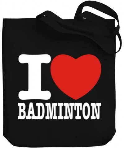 I love Badminton Bold Font Canvas Tote Bag 10.5" x 16" x 4 $21.19 Totes