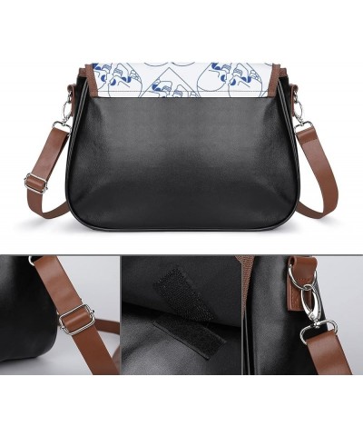 Leather Hobo Bags Women's Crossbody Shoulder Bag Classic City Top Handle Satchels Heart Stripes Color6 $21.00 Hobo Bags