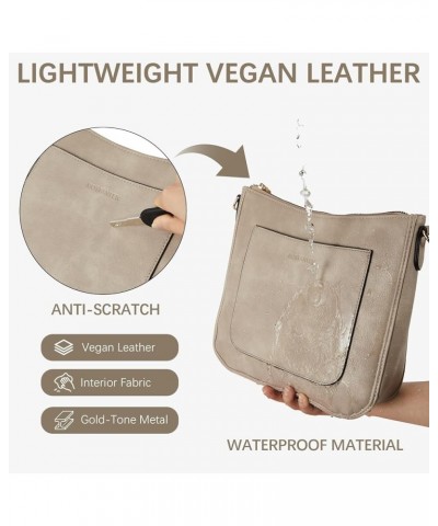 Crossbody Bags for Women Trendy Vegan Leather Hobo Handbags Fashion Shoulder Purse with Adjustable Guitar Strap A06-grey $23....