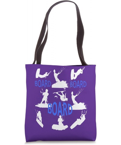 Board Board Board Kiteboard Humor White Silhouette Tote Bag $13.62 Totes