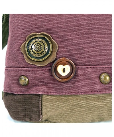 Canvas Cross-body Messenger Handbags with Key-fob/Coin Purse - (Denim Blue/Chihuahua) Mauve $27.14 Crossbody Bags