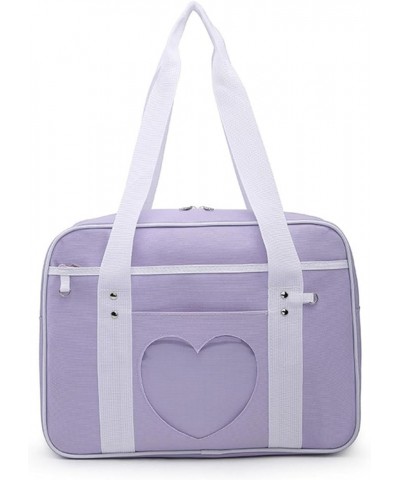 Portable Travel Bag love transparent bag casual shoulder bag luggage bag Light Pink $21.60 Totes