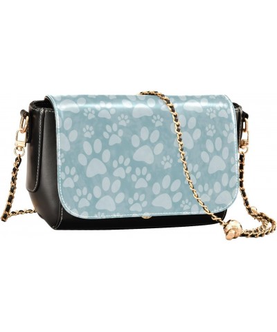 Doggy Paw Print Crossbody Bags for Women Shoulder Bag Leather Purse Handbag for Daily Gifts Work $20.00 Shoulder Bags