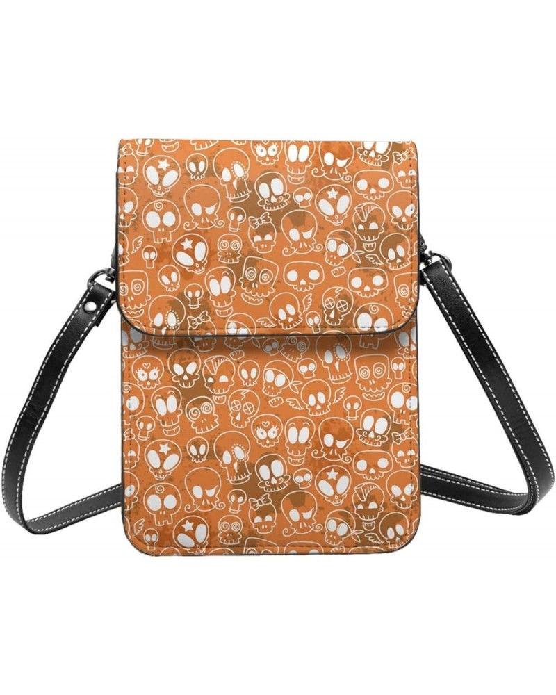 Womens Crossbody Bags Animal Footprints Phone Bag Wallet Purses Adjustable Strap Halloween Pumpkin Cat Print (10) $18.76 Cros...