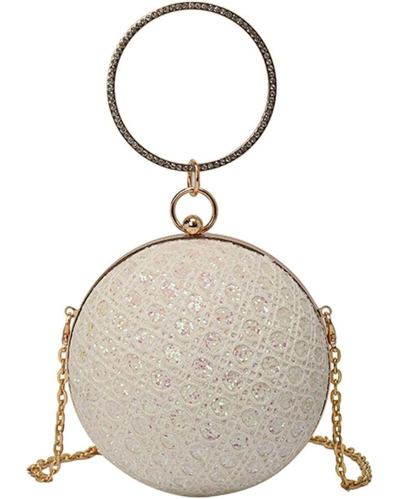 Evening Bag European And American Fashion Diamond-Encrusted Retro Shoulder Bag Women'S Crossbody Chain Ball Small Round Bag W...