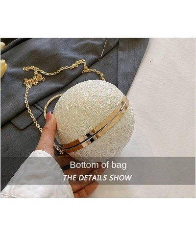 Evening Bag European And American Fashion Diamond-Encrusted Retro Shoulder Bag Women'S Crossbody Chain Ball Small Round Bag W...