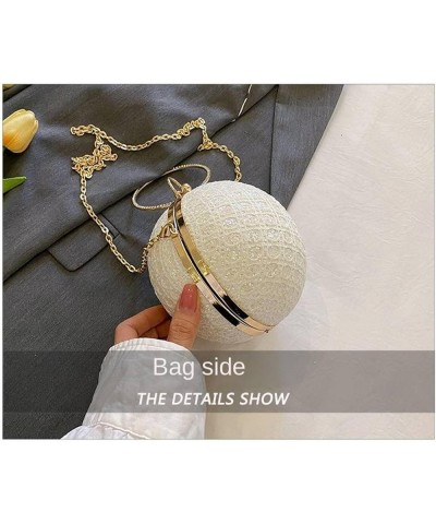 Evening Bag European And American Fashion Diamond-Encrusted Retro Shoulder Bag Women'S Crossbody Chain Ball Small Round Bag W...