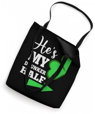 Hes My Drunker Half Fun Party Pub Couple Matching Costume Tote Bag $14.55 Totes