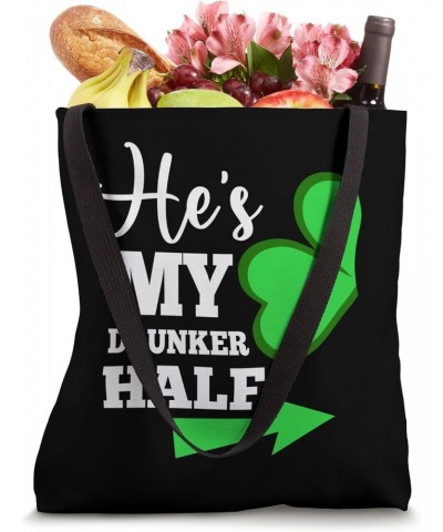 Hes My Drunker Half Fun Party Pub Couple Matching Costume Tote Bag $14.55 Totes