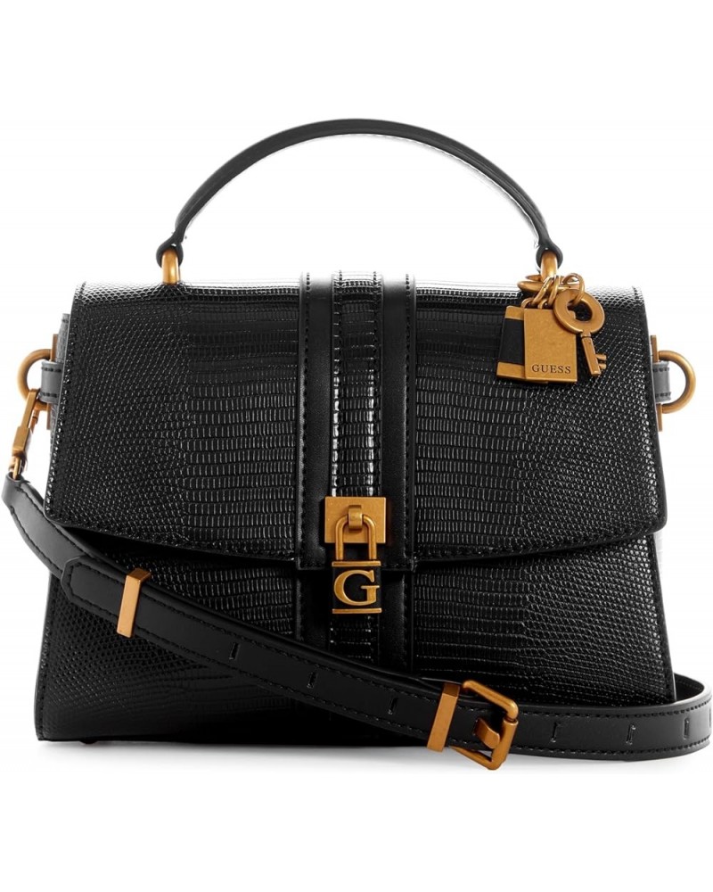 GUESS Women's Ginevra Crossbody, Top Handle, Flap, One Size Black $55.35 Handbags