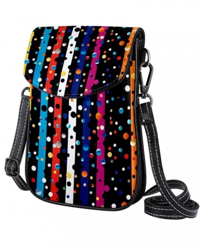 Crossbody Bags for Women,Crossbody Bag Men,Small Sling Bag,Black and White Stripe Dot,Crossbody Purse $14.23 Crossbody Bags