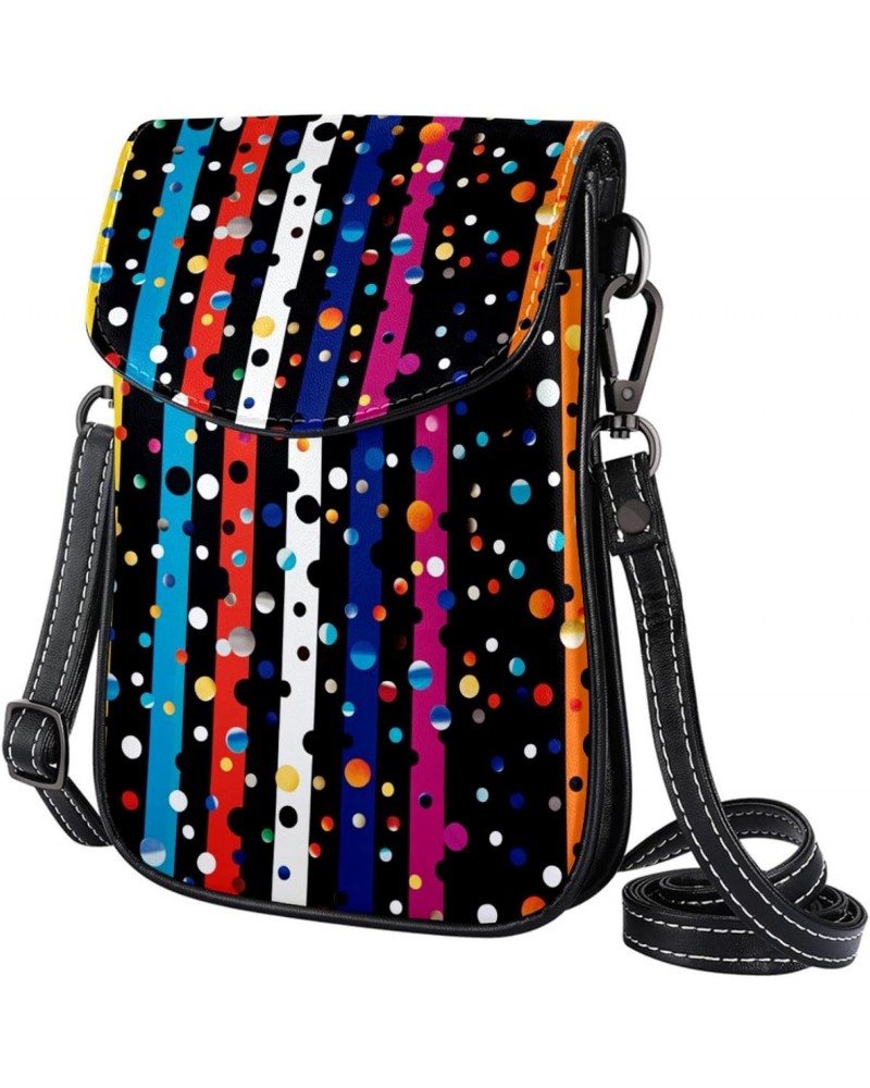 Crossbody Bags for Women,Crossbody Bag Men,Small Sling Bag,Black and White Stripe Dot,Crossbody Purse $14.23 Crossbody Bags