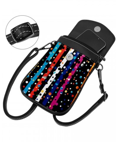 Crossbody Bags for Women,Crossbody Bag Men,Small Sling Bag,Black and White Stripe Dot,Crossbody Purse $14.23 Crossbody Bags