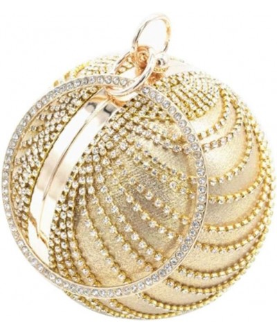 Women Crystal Rhinestone Round Ball Evening Bag Clutch Purse Prom Party Handbag $22.07 Evening Bags