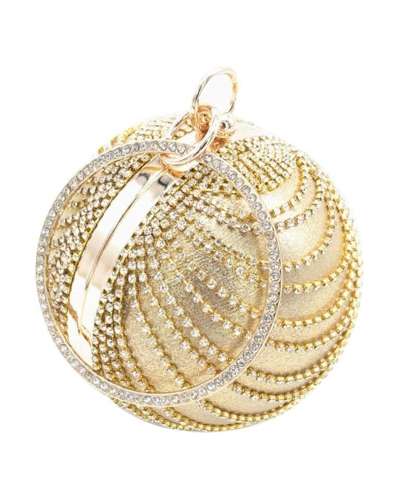 Women Crystal Rhinestone Round Ball Evening Bag Clutch Purse Prom Party Handbag $22.07 Evening Bags