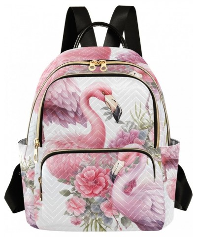 Small Backpack Purse for Women, Pink Flamingo Floral4 Travel Bag Casual Daypack Shoulder Bag Medium $19.07 Backpacks