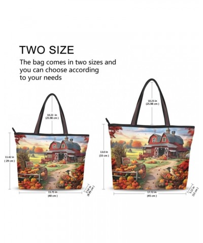 Women Tote Bags Autumn Fall Pumpkin Top Handle Satchel Handbags Shoulder Bag for Shopping L 20847827 $8.82 Satchels