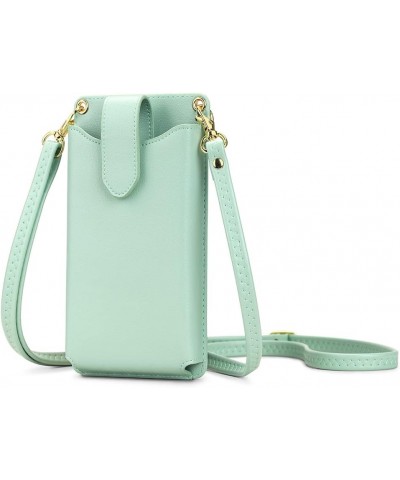 Small Crossbody Cell Phone Purse for Women, Lightweight Mini Shoulder Bag Wallet with Credit Card Slots A-light Green $15.11 ...