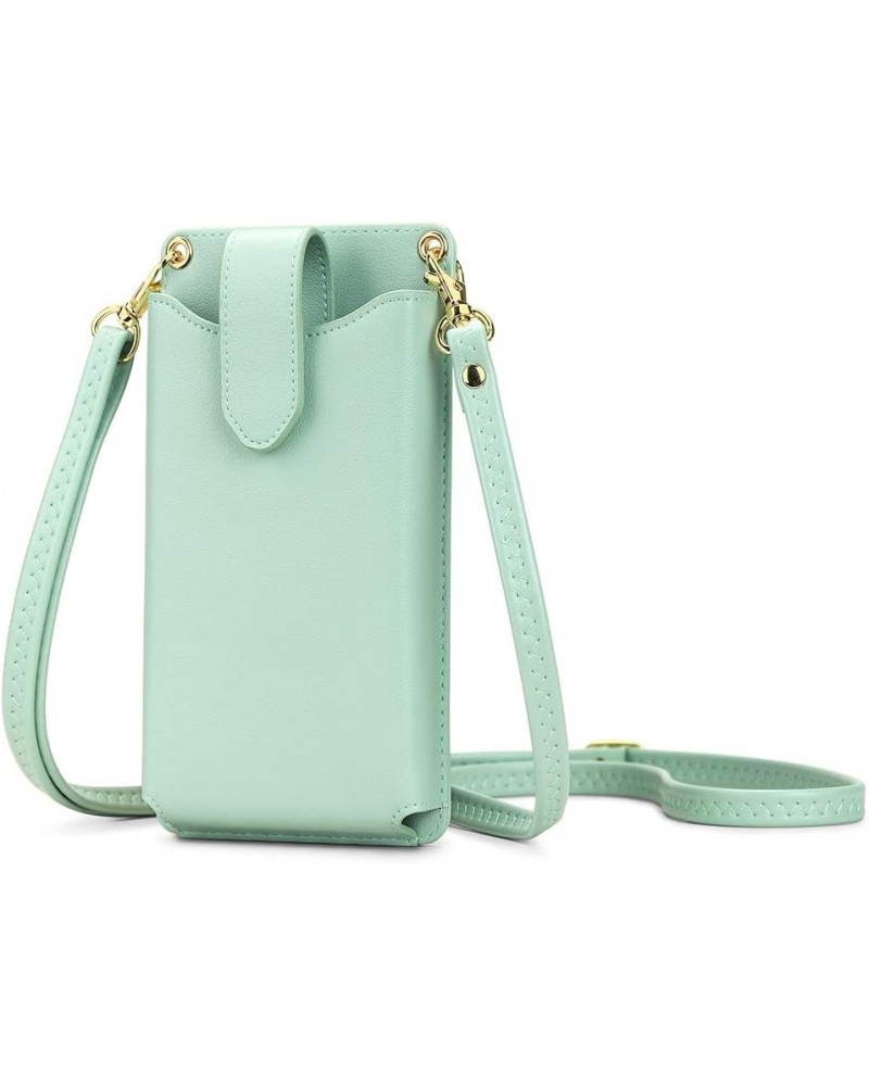 Small Crossbody Cell Phone Purse for Women, Lightweight Mini Shoulder Bag Wallet with Credit Card Slots A-light Green $15.11 ...