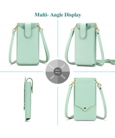 Small Crossbody Cell Phone Purse for Women, Lightweight Mini Shoulder Bag Wallet with Credit Card Slots A-light Green $15.11 ...