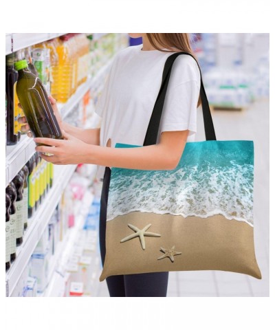 Handbags and Purse Ocean Beach Sand Starfish for Women Tote Bag Large Capacity Top Ocean Sand Storage Handle Shopper Shoulder...