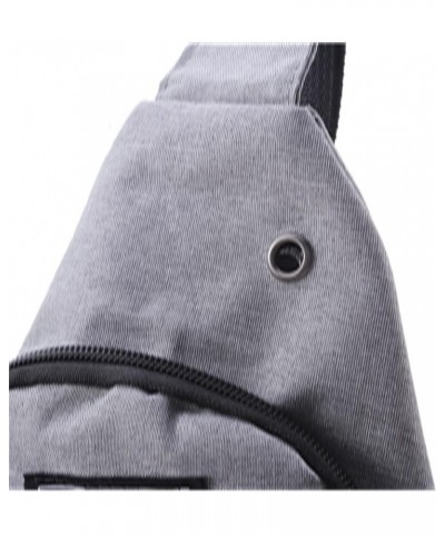 Men's Sling Bag Chest Bag Shoulder Crossbody Bags Sling Backpack with Earphone Hole Gray $13.32 Backpacks