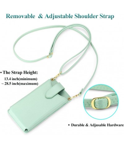 Small Crossbody Cell Phone Purse for Women, Lightweight Mini Shoulder Bag Wallet with Credit Card Slots A-light Green $15.11 ...