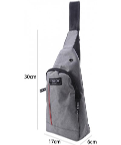 Men's Sling Bag Chest Bag Shoulder Crossbody Bags Sling Backpack with Earphone Hole Gray $13.32 Backpacks