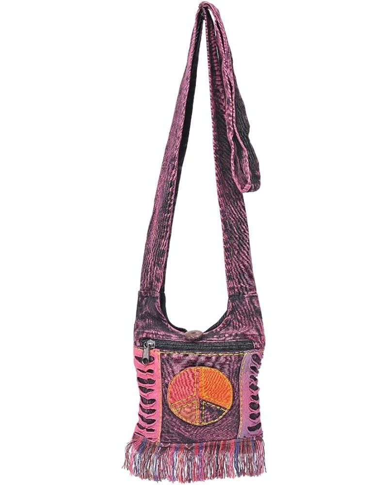 Small Hippie Bag | Phone Purse Crossbody, Small Crossbody Bag for Women, Travel Purse, Small Boho Bag Pink-peace $12.99 Hobo ...