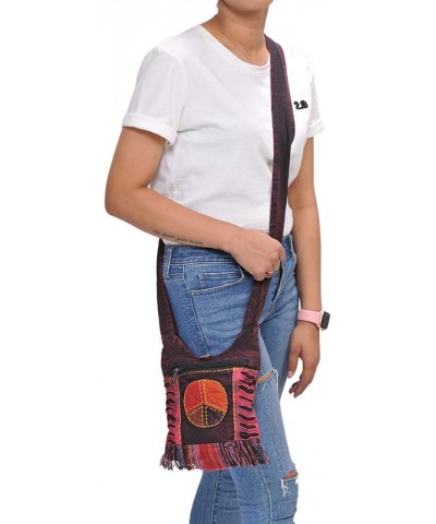 Small Hippie Bag | Phone Purse Crossbody, Small Crossbody Bag for Women, Travel Purse, Small Boho Bag Pink-peace $12.99 Hobo ...