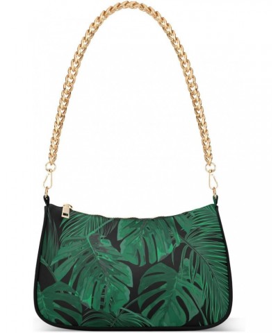 Clutch Shoulder Bags Tote Evening Purse Handbags for Women Hobo Bags Tropical Palm Monstera Leaves with Zipper Closure $18.55...