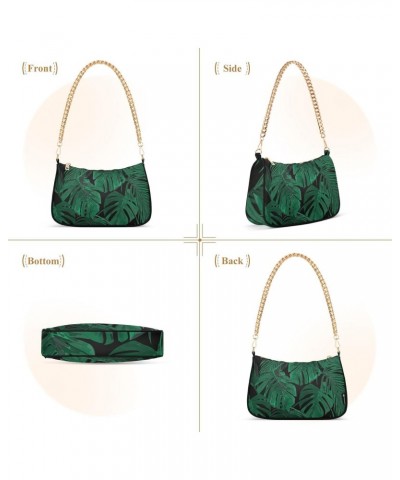 Clutch Shoulder Bags Tote Evening Purse Handbags for Women Hobo Bags Tropical Palm Monstera Leaves with Zipper Closure $18.55...