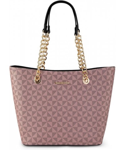 Purse and Handbags for Women Chain Shoulder Tote Bag H Pink $18.87 Satchels