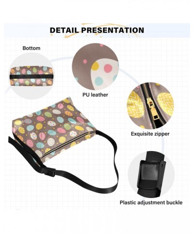 Easter Eggs Hobo Bags for Women Leather Purses Shoulder Bag Crossbody Bag Handbag for Gifts Work Travel $19.79 Hobo Bags